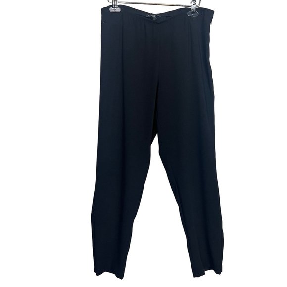 Eileen Fisher Straight Leg Stretch Pants Black size PM - Picture 1 of 7
